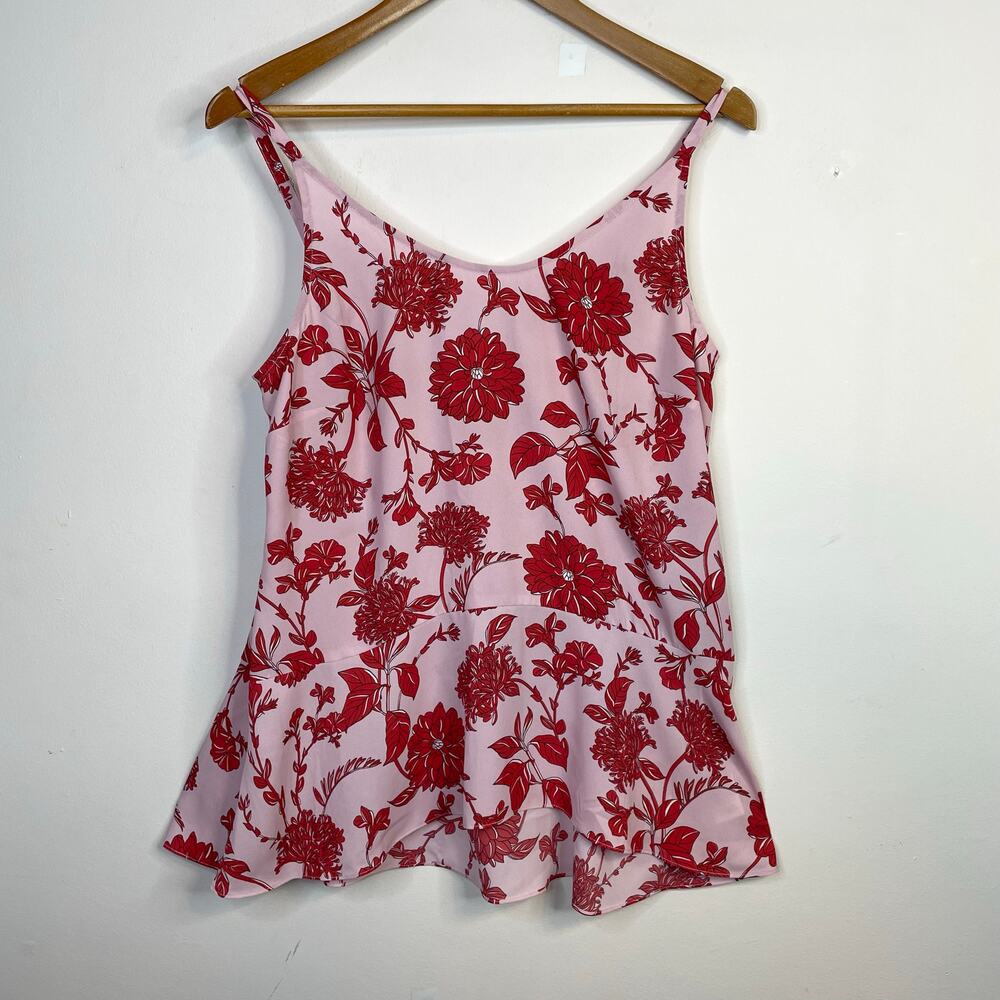 Cabi Adore Lightweight Flowy Cami Camisole Tank Top Pink Red Floral 5533 women M